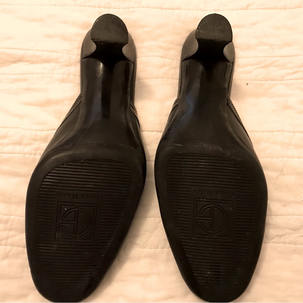 Cole Haan Black Leather Mule Shoes with Heel - Picture 4 of 5